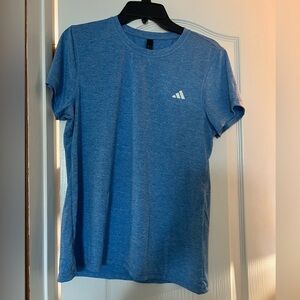 Adidas Heather Blue Tee with Logo